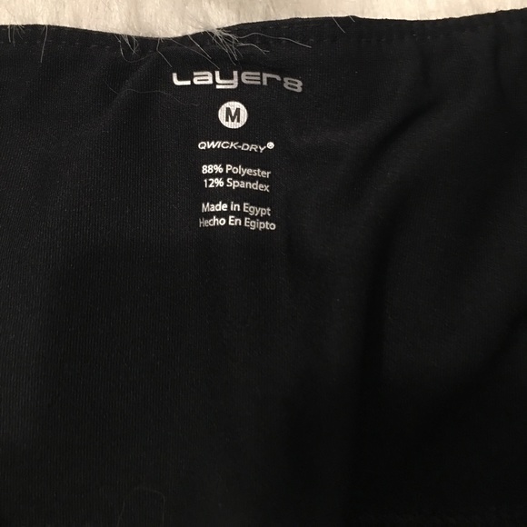 Layer 8 Black Cropped Zipper Leg Yoga Legging - Picture 2 of 6